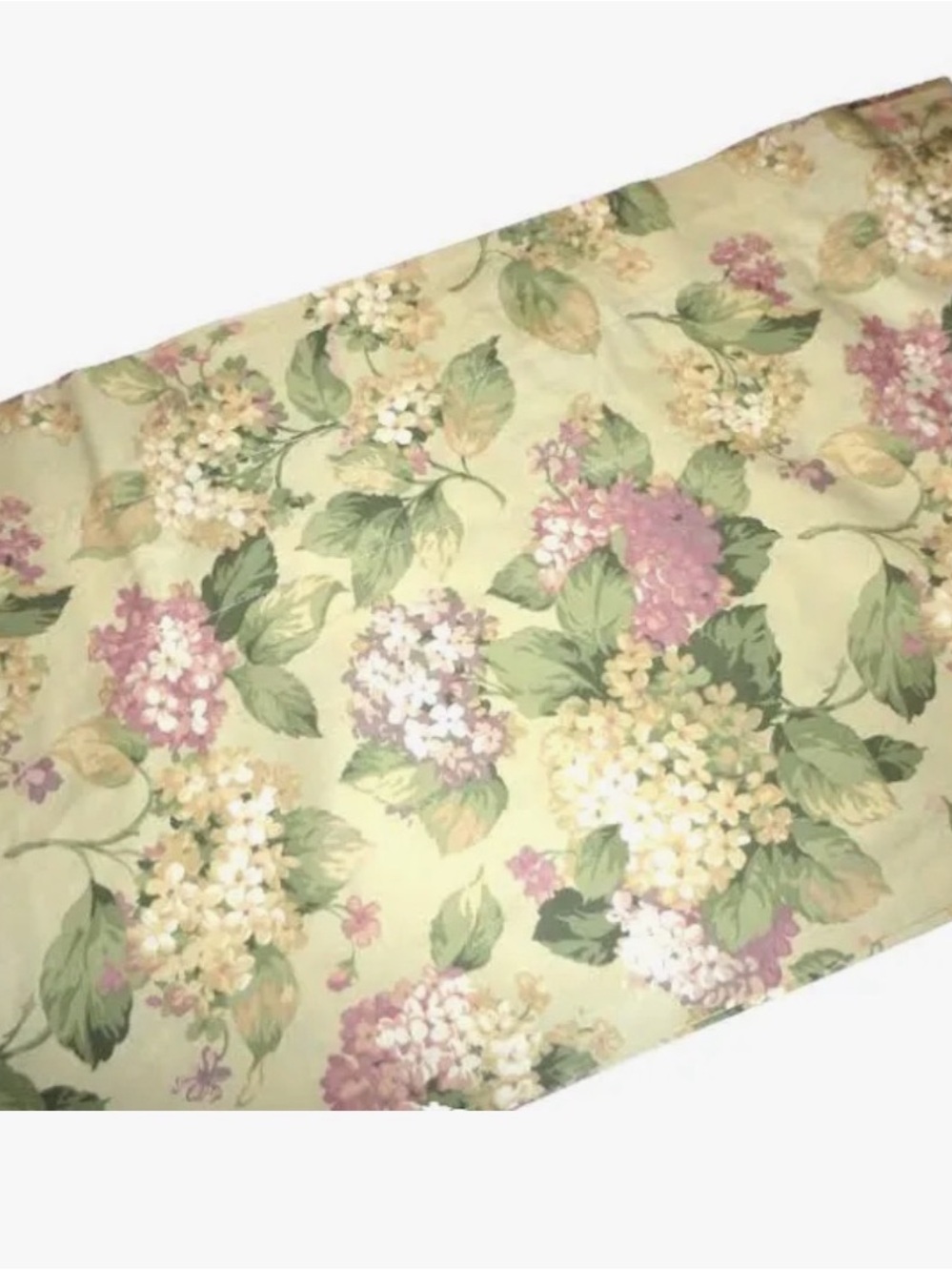 Martha Stewart Town & Country Hydrangea Floral Panel in Green, Pink & Cream